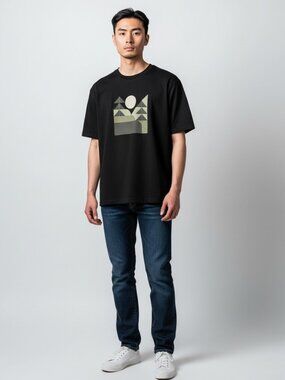 👕 Wohven XXXL Black Graphic Tee | Ultra Soft Artist Series Shirt
